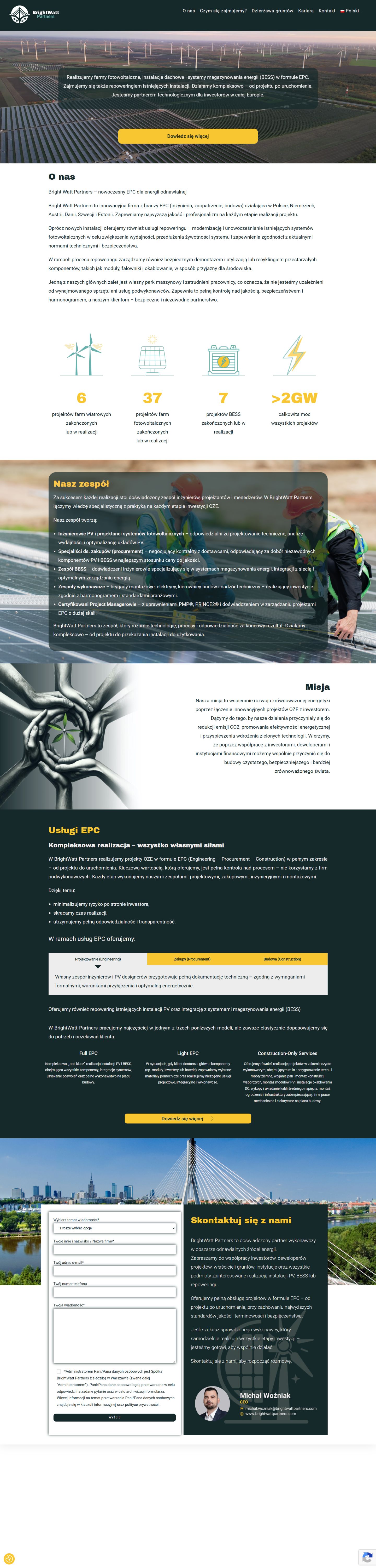 Zrzut strony Brightwatt Partners